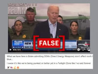 No, Joe Biden didn't admit directed energy weapons leave blue roofs unaffected