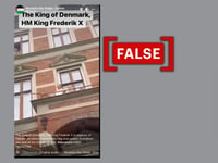 No, this is not the King of Denmark waving the Palestinian flag