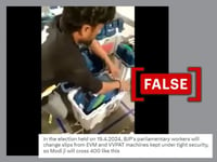 Old video of vote-counting procedure shared as 'EVM tampering' in Indian elections