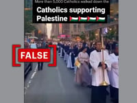 Catholic procession in New York misrepresented as pro-Palestine march