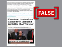 No, Ilhan Omar didn’t suggest ‘getting rid of Jews’ to end anti-Semitism