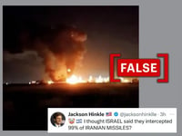 Image of gas station fire in Iraq shared as 'Iranian missiles hitting Israel'