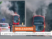 No, London bus seen in viral clip did not catch fire because it was electric
