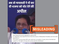 Edited video shared to claim BSP leader Mayawati is asking people to 'vote for BJP'