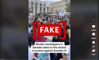 No, Muslim worshippers in Sweden didn’t protest against Christians over Easter weekend