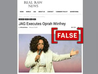 No, American television host Oprah Winfrey has not been 'executed'