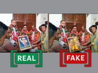 Edited photo of AIMIM leader Owaisi holding Lord Ram's portrait goes viral amid Indian polls