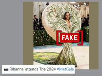 Viral image claiming to show Rihanna at Met Gala 2024 is AI generated