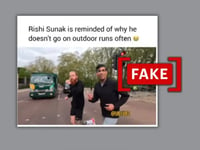 Edited video shared to claim U.K. Prime Minister Rishi Sunak was heckled while jogging