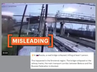 2018 video of bridge collapse in Russia shared as recent