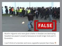 2009 clip of anti-Israel protest in Sweden shared as recent with anti-migrant narrative