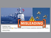 Old, unrelated images shared as Chinese ships, aircraft seen recently near Taiwan