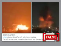 No, this video does not show Iran attacking Israel with 'heavy missiles'