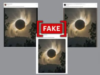 AI-generated photo does not show the 2024 total solar eclipse