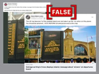 An Islamic message at King’s Cross Station doesn’t mean the U.K. has been taken over by immigrants