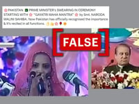 No, the Gayatri Mantra was not recited at Pakistan PM Shehbaz Sharif's swearing-in ceremony