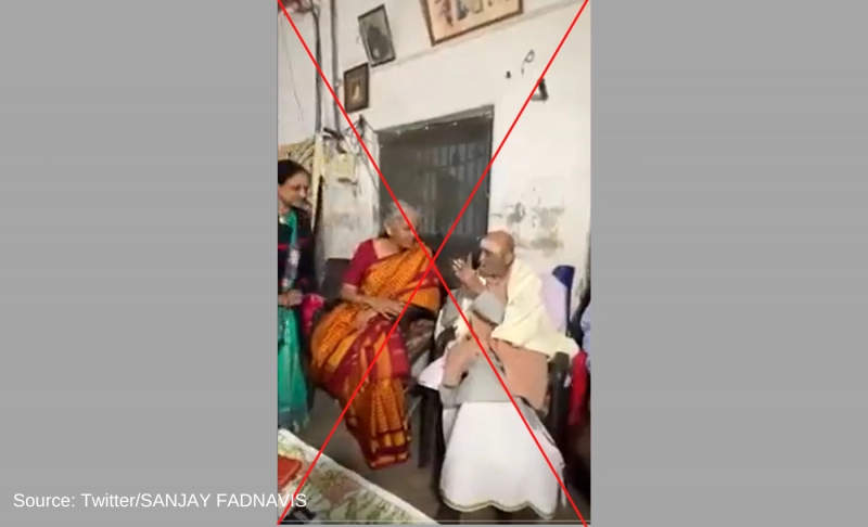 False: Video shows India's Finance Minister Nirmala Sitharaman meeting her father.