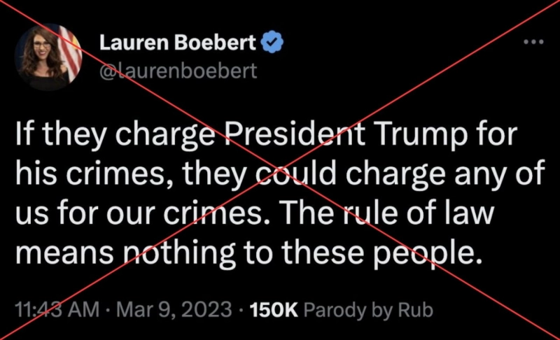 Congresswoman Lauren Boebert did not tweet, 