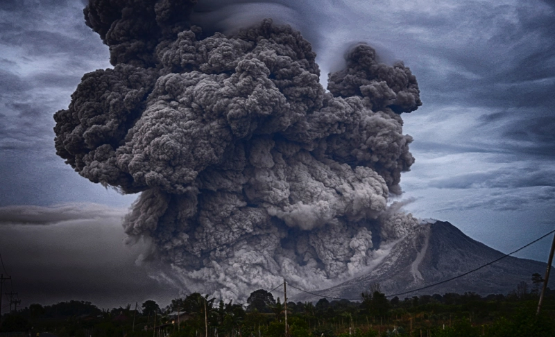 False: Volcanoes emit more carbon dioxide than human activity.