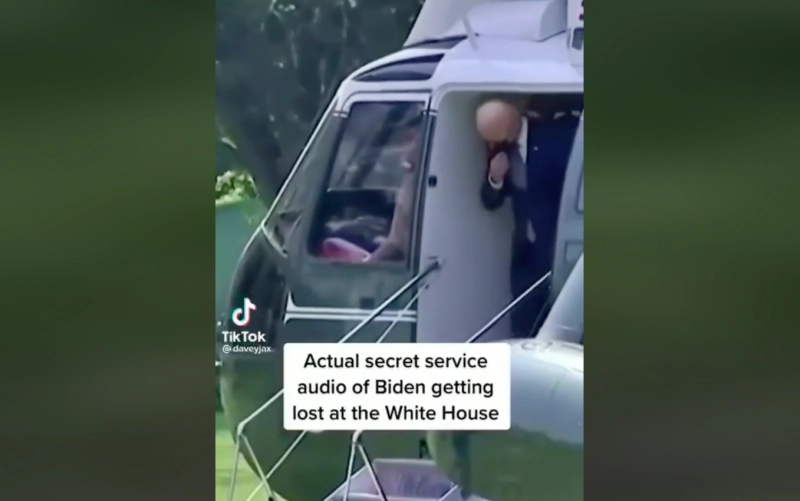 Misleading: This video contains actual audio from Biden's secret service team.