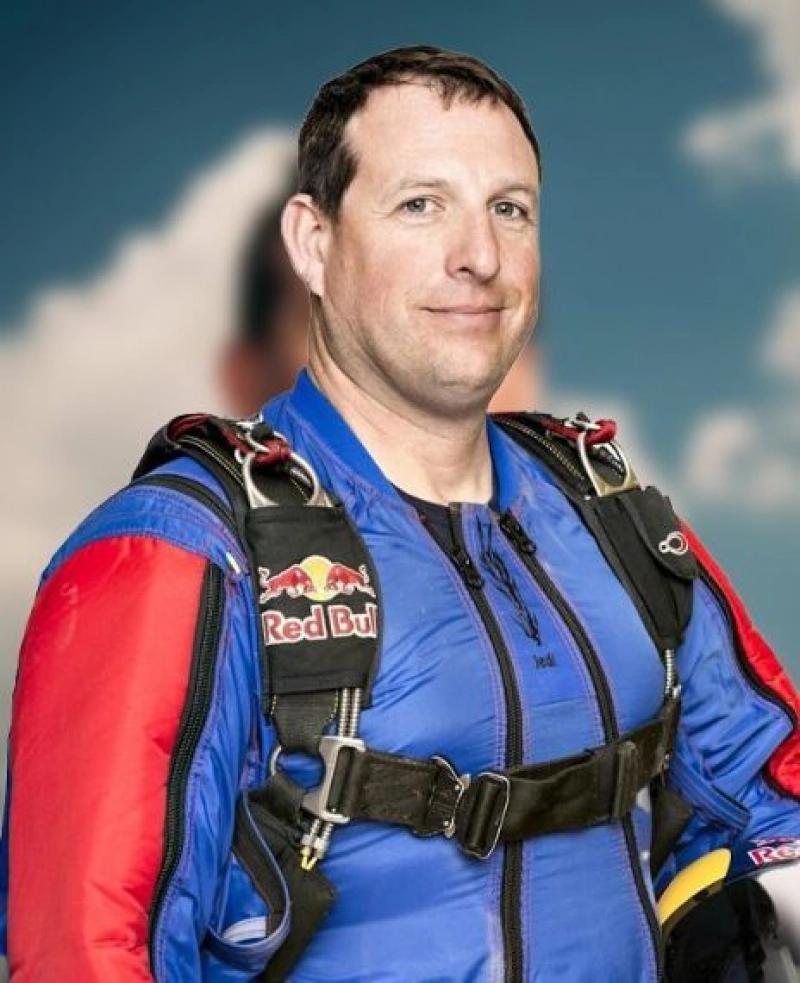 True: Skydiver Luke Aikins jumps from the plane without a parachute.
