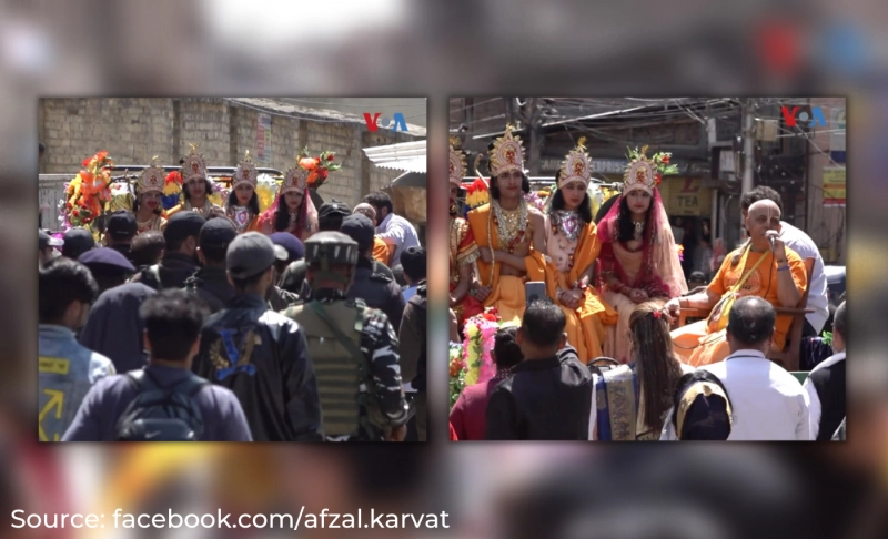 Video of Ram Navami procession from Kashmir falsely shared as a 'safe' celebration in Pakistan