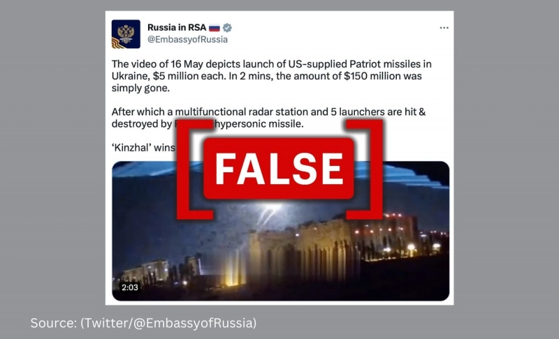 No, this video does not show a Patriot system being destroyed in Ukraine