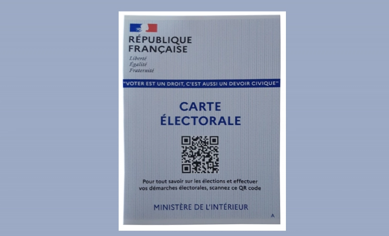 False: The QR code on French electoral cards is used to modify the votes in the 2022 election.