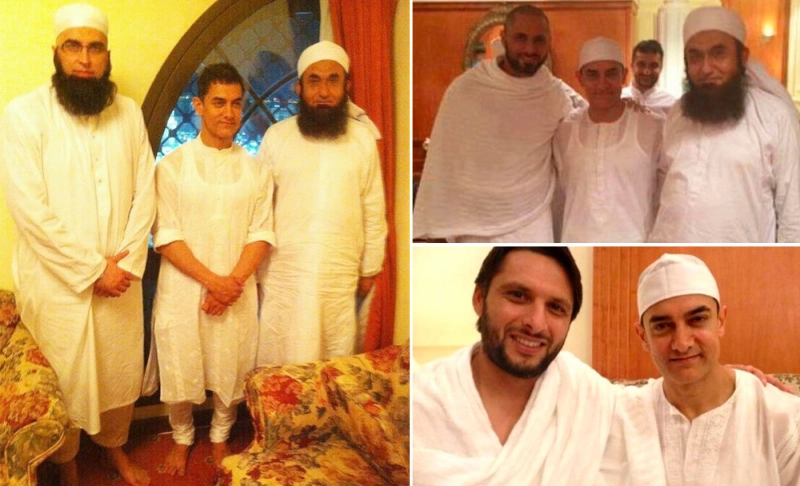 False: These images show Aamir Khan with members of terrorist organizations.