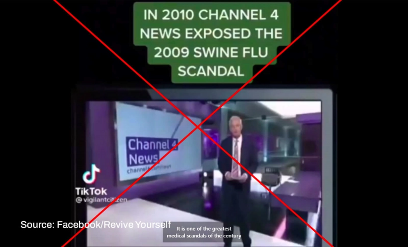 False: The COVID-19 pandemic is scam, similar to the swine flu scandal.