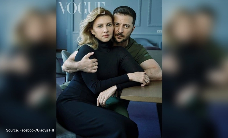 False: President Zelensky's and his wife Olena Zelenska's photoshoot for Vogue is proof that war in Ukraine is staged.