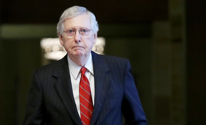 True: McConnell did not pressure anyone to acquit Trump.