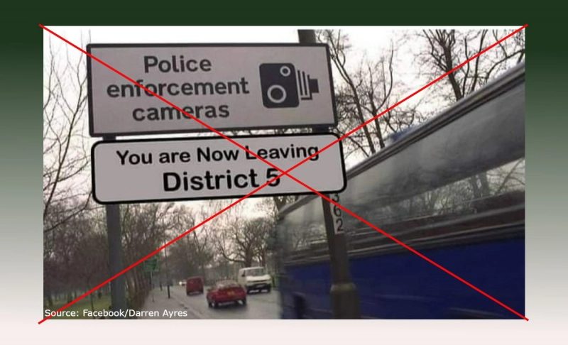 False: Oxford is preparing for the New World Order by implementing surveillance road signs.