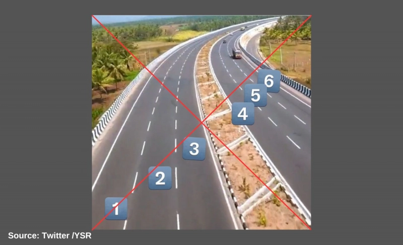 Misleading: Karnataka Government has not built a ten, but a six-lane highway between Mysuru and Bengaluru.