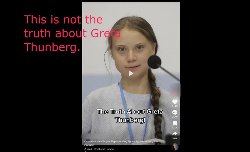 False: Greta Thunberg is related to the Rothschild family and Klaus Schwab.