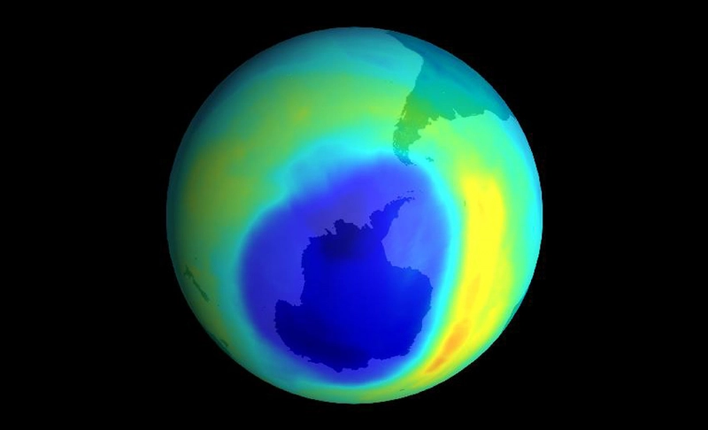 False: The reactivation of the Large Hadron Collider has created a new hole in the Earth's ozone layer.