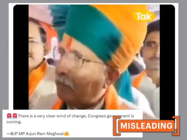 Video of Indian law minister 'predicting Congress win' is clipped and old