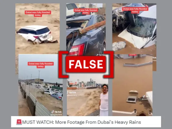 Old visuals passed off as scenes from recent flooding in Dubai