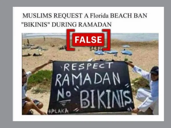 Image from Morocco misrepresented as Muslims seeking bikini ban on Florida beaches