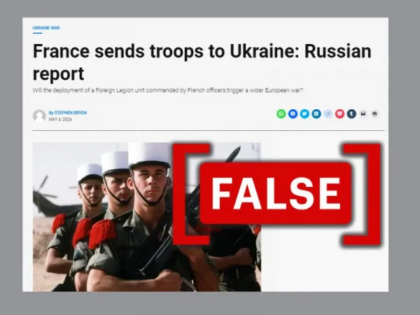No, France has not sent combat troops to Ukraine