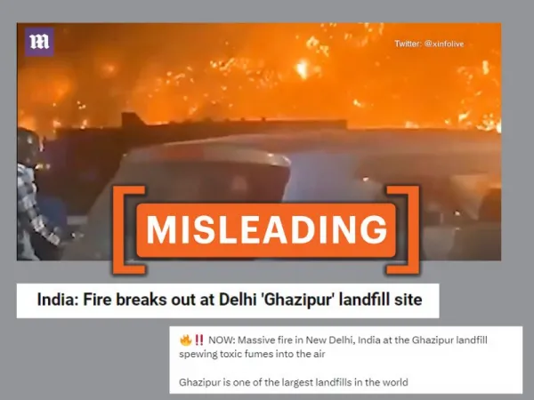 2022 video shared as recent blaze at Delhi’s Ghazipur landfill