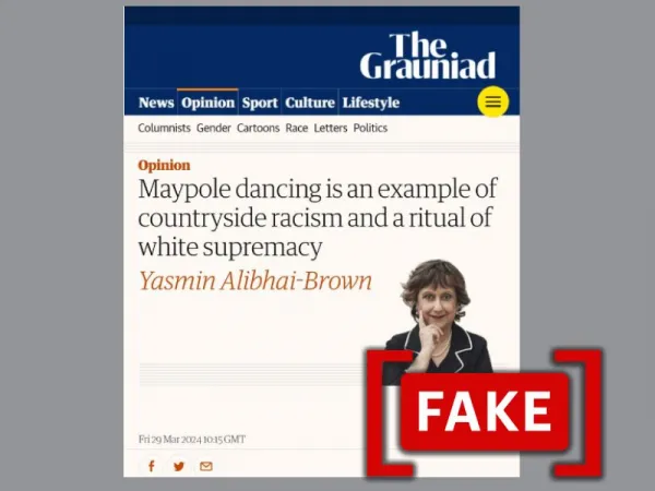 No, The Guardian did not publish an op-ed calling maypole dancing 'racist'