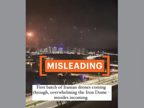 2023 video of Israel’s Iron Dome intercepting Hamas rockets shared as recent Iran attack
