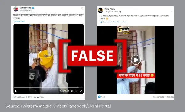 2021 video of anti-corruption raid on Karnataka government official falsely shared as Delhi