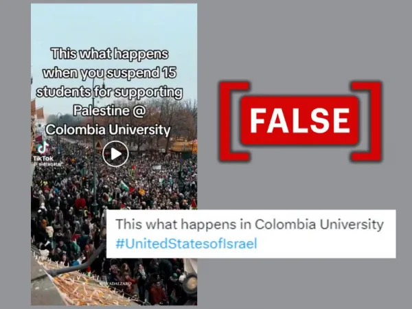 Old video of pro-Palestinian protests in Norway shared as clip from Columbia University