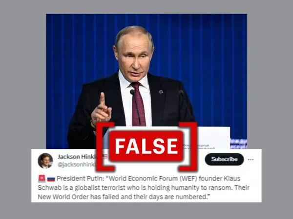No, President Putin did not call WEF founder Klaus Schwab a ‘globalist terrorist’