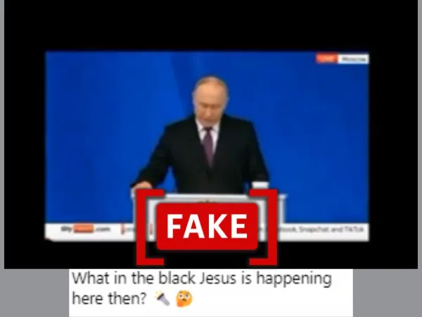 Putin’s video digitally edited to claim he called Jesus Black