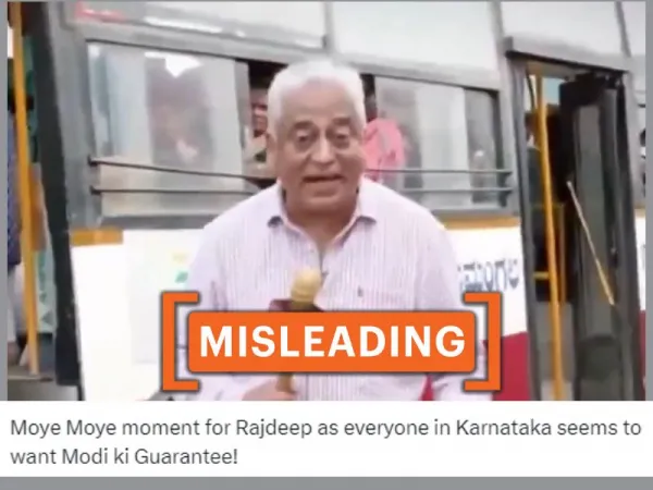Did all Karnataka voters speak in favor of PM Narendra Modi? No, this news clip is edited