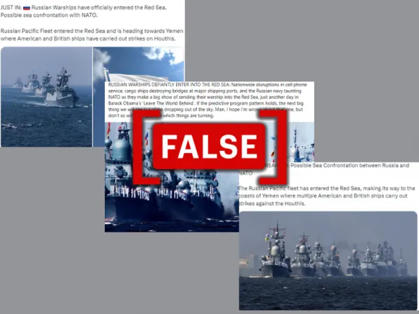 No, these images do not show the Russian fleet entering the Red Sea