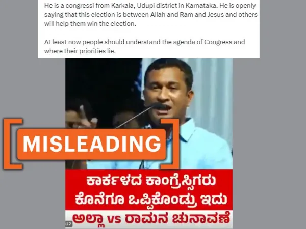 Video of Karnataka Congress leader 'asking for votes in the name of god' is edited